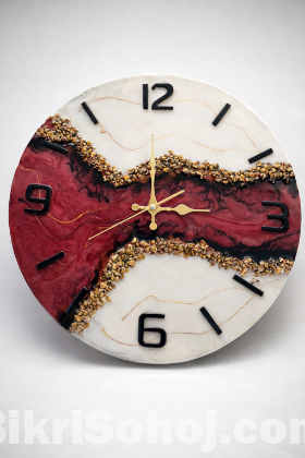 Epoxy resin clock